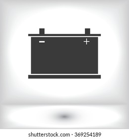 car battery icon. Vector 