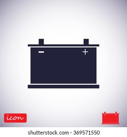 car battery icon. Vector 