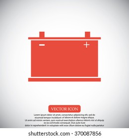 car battery icon. Vector 