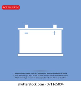 car battery icon. Vector 