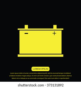 car battery icon. Vector 