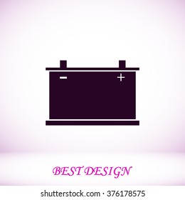 car battery icon. Vector 