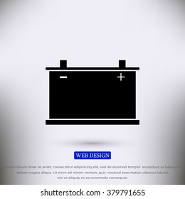 car battery icon. Vector 