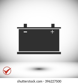 car battery icon. Vector 