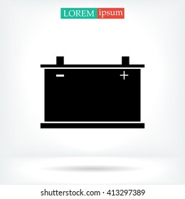 car battery icon. Vector 
