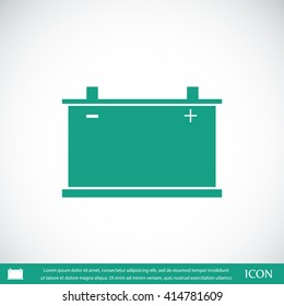 car battery icon. Vector 
