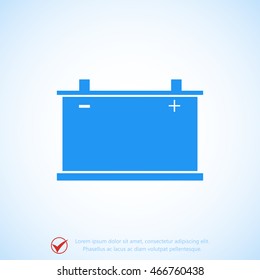 car battery icon. Vector 