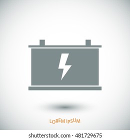 car battery icon, vector best flat icon, EPS
