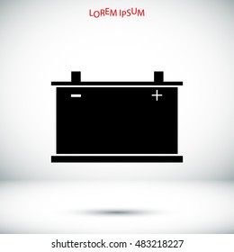 car battery icon. Vector, vector best flat icon, EPS