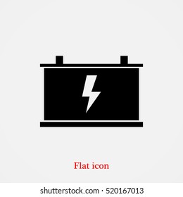 car battery icon, vector best flat icon, EPS