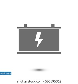car battery icon, vector best flat icon, EPS