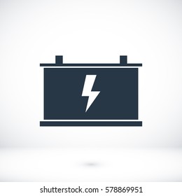 car battery icon, vector best flat icon, EPS