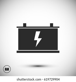 car battery icon, vector best flat icon, EPS