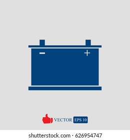 car battery icon. Vector, vector best flat icon, EPS