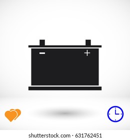 car battery icon. Vector, vector best flat icon, EPS