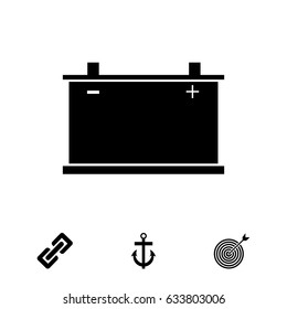 car battery icon. Vector, vector best flat icon, EPS