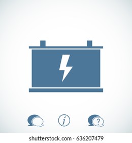 car battery icon, vector best flat icon, EPS