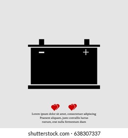 car battery icon. Vector, vector best flat icon, EPS