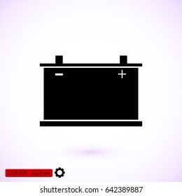 car battery icon. Vector, vector best flat icon, EPS