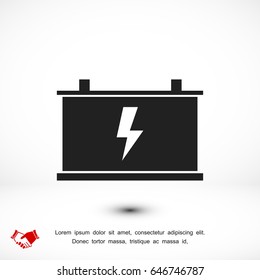 car battery icon, vector best flat icon, EPS