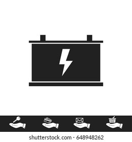 car battery icon, vector best flat icon, EPS