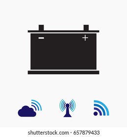 car battery icon. Vector, vector best flat icon, EPS