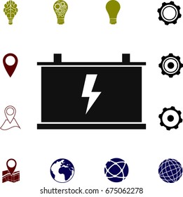 car battery icon, vector best flat icon, EPS