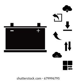 car battery icon. Vector, vector best flat icon, EPS