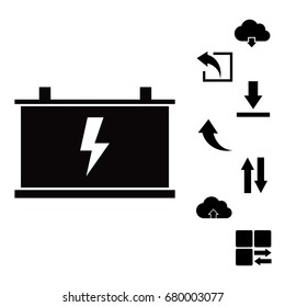 car battery icon, vector best flat icon, EPS