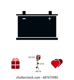 car battery icon. Vector, vector best flat icon, EPS