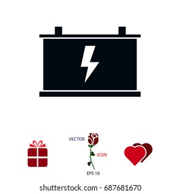 car battery icon, vector best flat icon, EPS