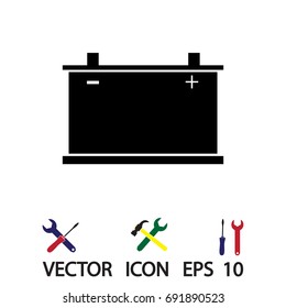 car battery icon. Vector, vector best flat icon, EPS