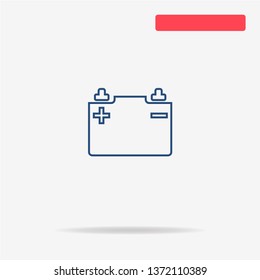 Car battery icon. Vector concept illustration for design.