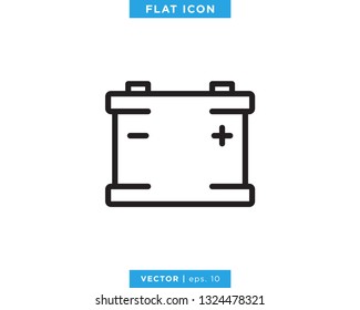 Car Battery Icon Vector Design Template. Accumulator Sign