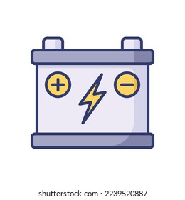 car battery icon vector design template in white background