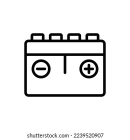 car battery icon vector design template in white background