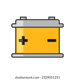 Plantilla de diseño vectorial de icono de la batería del automóvil