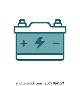 Plantilla de diseño de Vector de icono de batería de coche simple y limpia