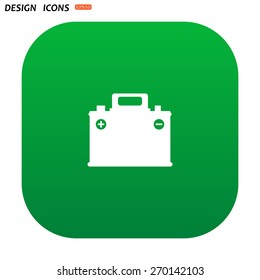car battery. icon. vector design