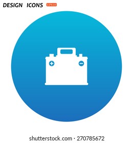 car battery. icon. vector design