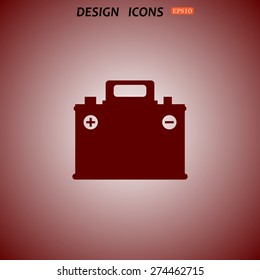 car battery. icon. vector design