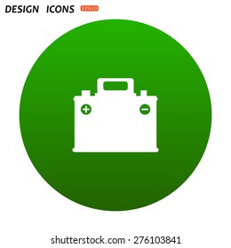 car battery. icon. vector design