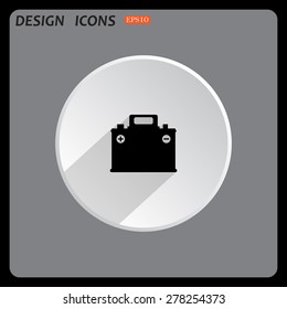 car battery. icon. vector design