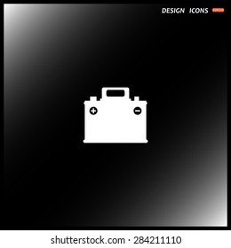 car battery. icon. vector design