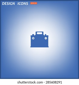 car battery. icon. vector design