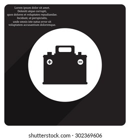car battery. icon. vector design