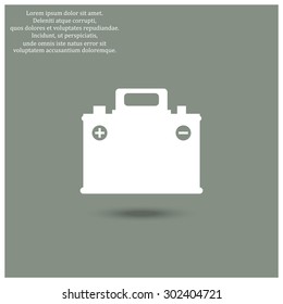 car battery. icon. vector design