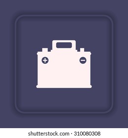 car battery. icon. vector design