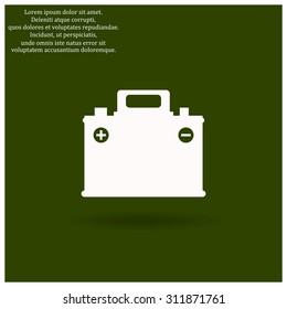 car battery. icon. vector design