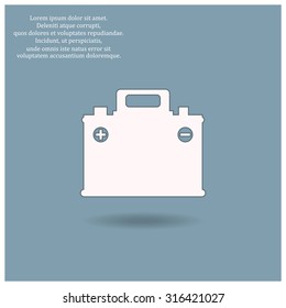 car battery. icon. vector design